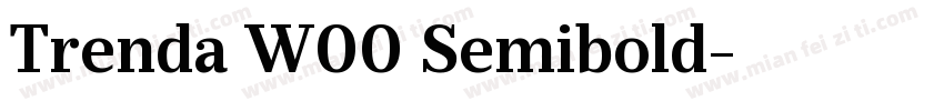 Trenda W00 Semibold字体转换